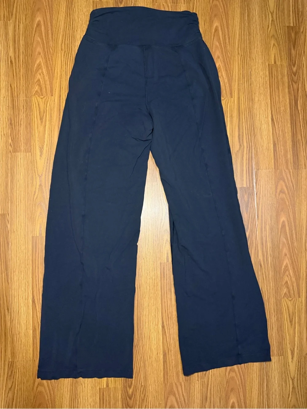 Lululemon High Rise Wide Leg Yoga Soft Athletic Lounge Pants Black 10.